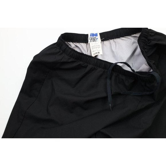 Vintage 90s InSport Mens Large Waterproof Cuffed Joggers Jogger Pants Black USA - Picture 7 of 12